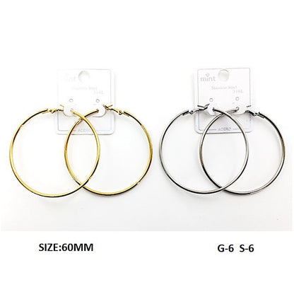 TE5002 - 60MM Stainless Steel Hoops
