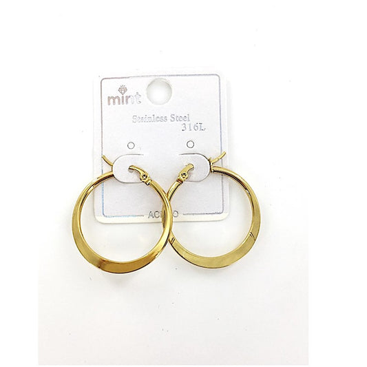 TE5004 - 25MM Stainless Steel Flat Hoops