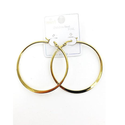 TE5004 - 50MM Stainless Steel Flat Hoops