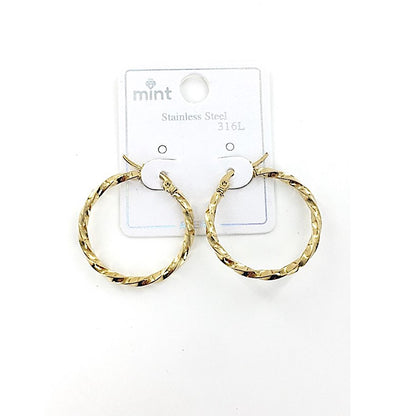 TE5005 - 25MM Stainless Steel Twist Hoops