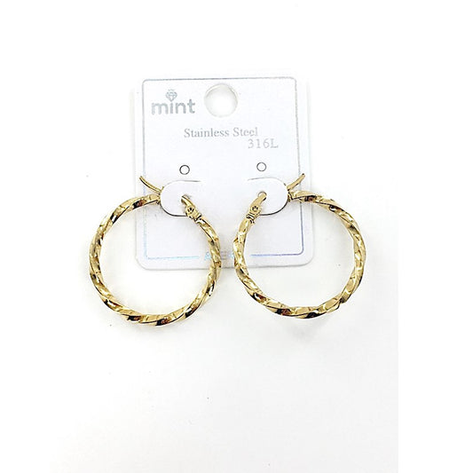 TE5005 - 25MM Stainless Steel Twist Hoops
