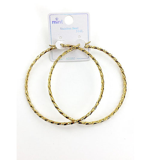 TE5005 - 70MM Stainless Steel Twist Hoops