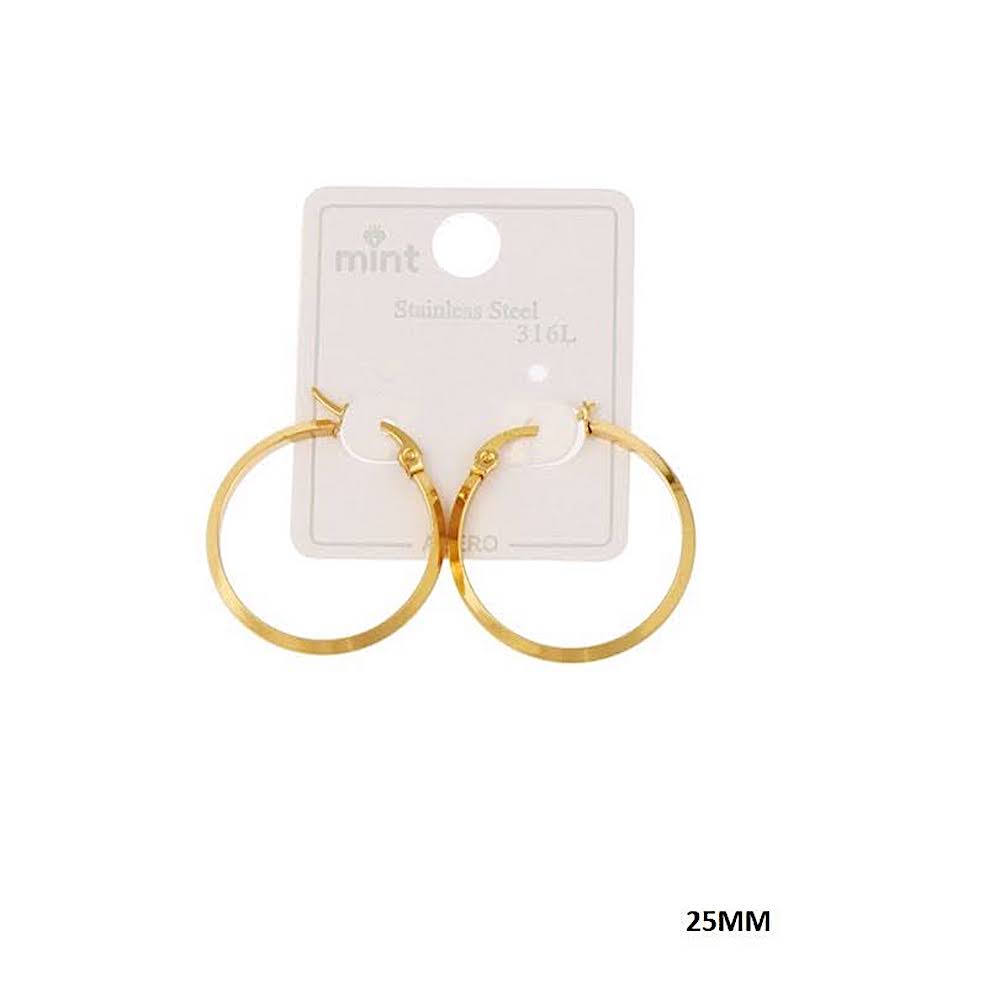 25MM Stainless Steel Flat Hoops