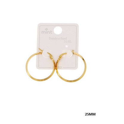 25MM Stainless Steel Flat Hoops