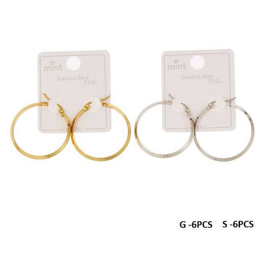 30MM Stainless Steel Flat Hoops