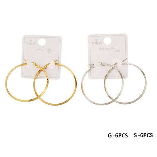 40MM Stainless Steel Flat Hoops