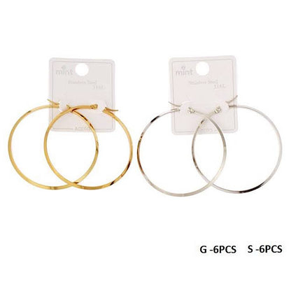 50MM Stainless Steel Flat Hoops