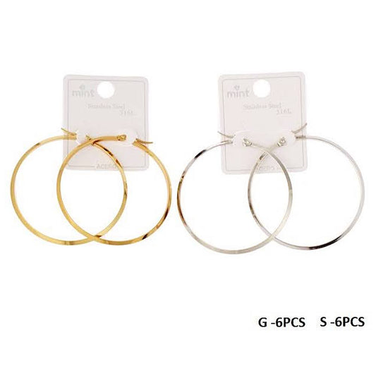 50MM Stainless Steel Flat Hoops