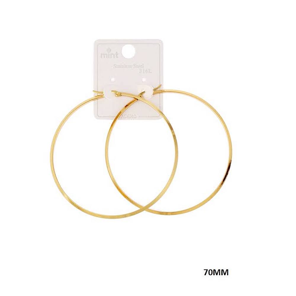 70MM Stainless Steel Flat Hoops