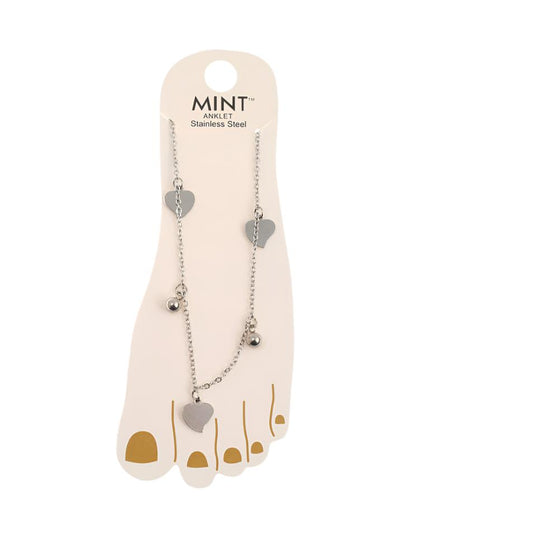 TK1392 - Heart Stainless Steel Anklet