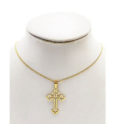 TN2036 - Stainless Steel Cross Pendant Necklace