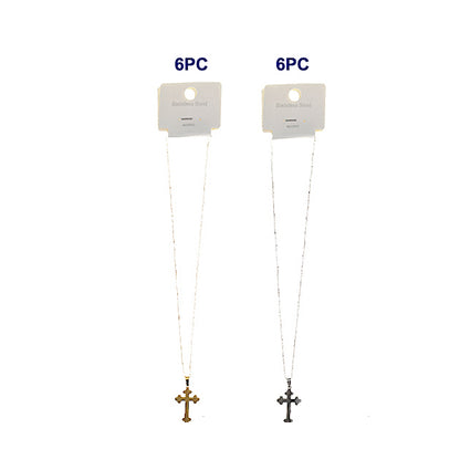 TN2037 - Stainless Steel Cross Pendant Necklace
