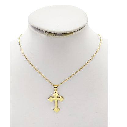TN2037 - Stainless Steel Cross Pendant Necklace