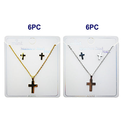 Stainless Steel Cross Pendant Necklace