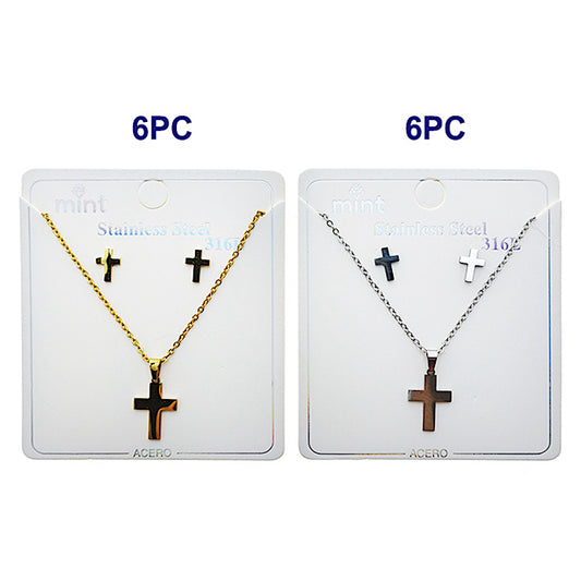 Stainless Steel Cross Pendant Necklace