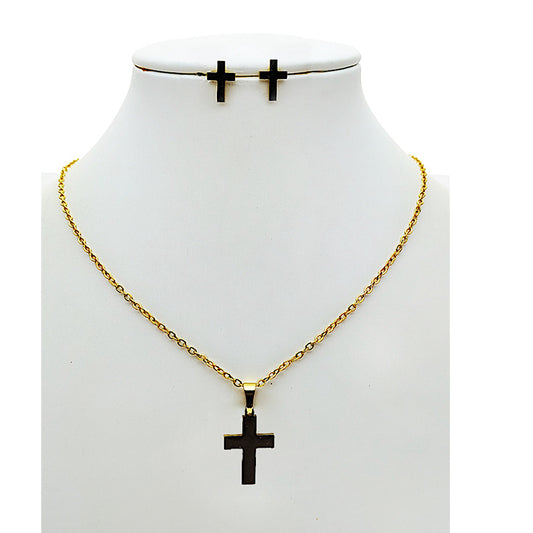 Stainless Steel Cross Pendant Necklace