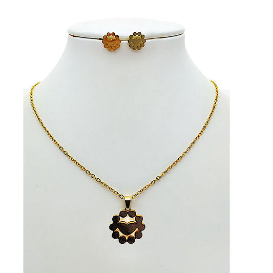 Stainless Steel Heart Pendant Necklace