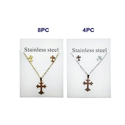 Stainless Steel Vintage Cross Pendant Necklace