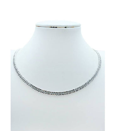 Stainless Steel Flat Cuban Chain Necklace