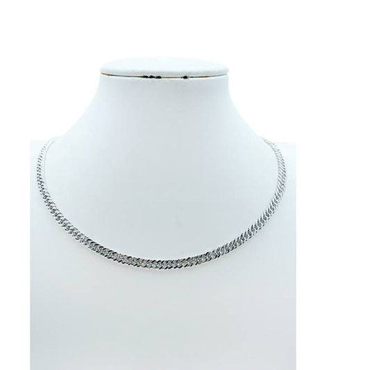 Stainless Steel Flat Cuban Chain Necklace