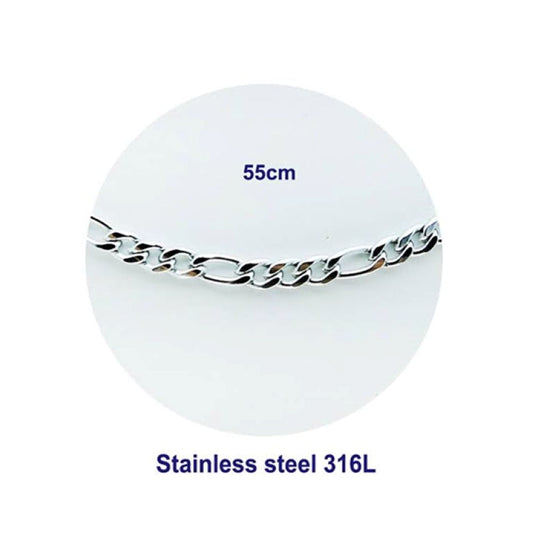 Stainless Steel Figaro Chain Necklace