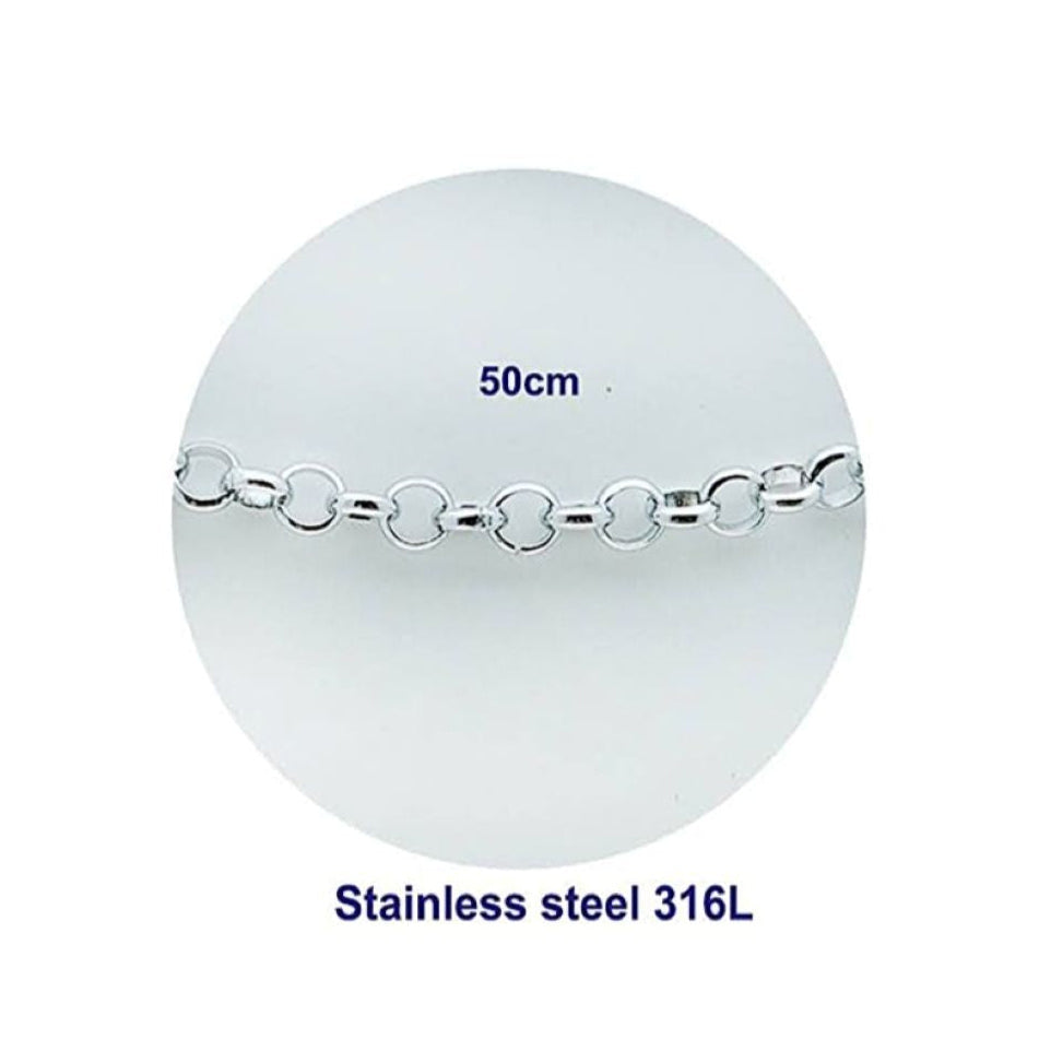 Stainless Steel Rolo Chain Necklace