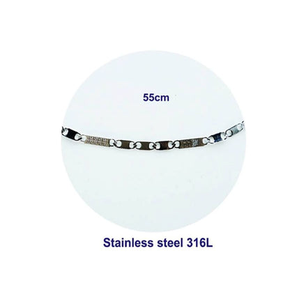 Stainless Steel Aztec Pattern Chain Necklace