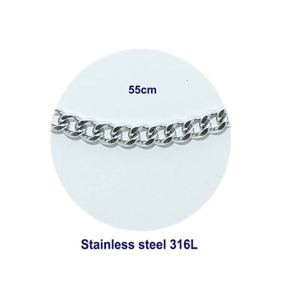 Stainless Steel Curb Chain Necklace