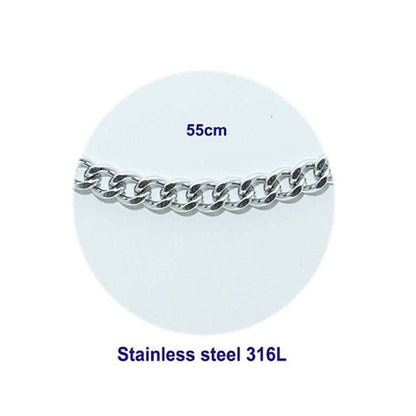 Stainless Steel Curb Chain Necklace