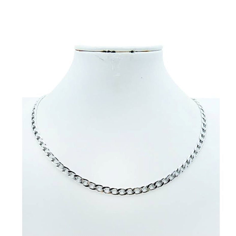 Stainless Steel Curb Chain Necklace