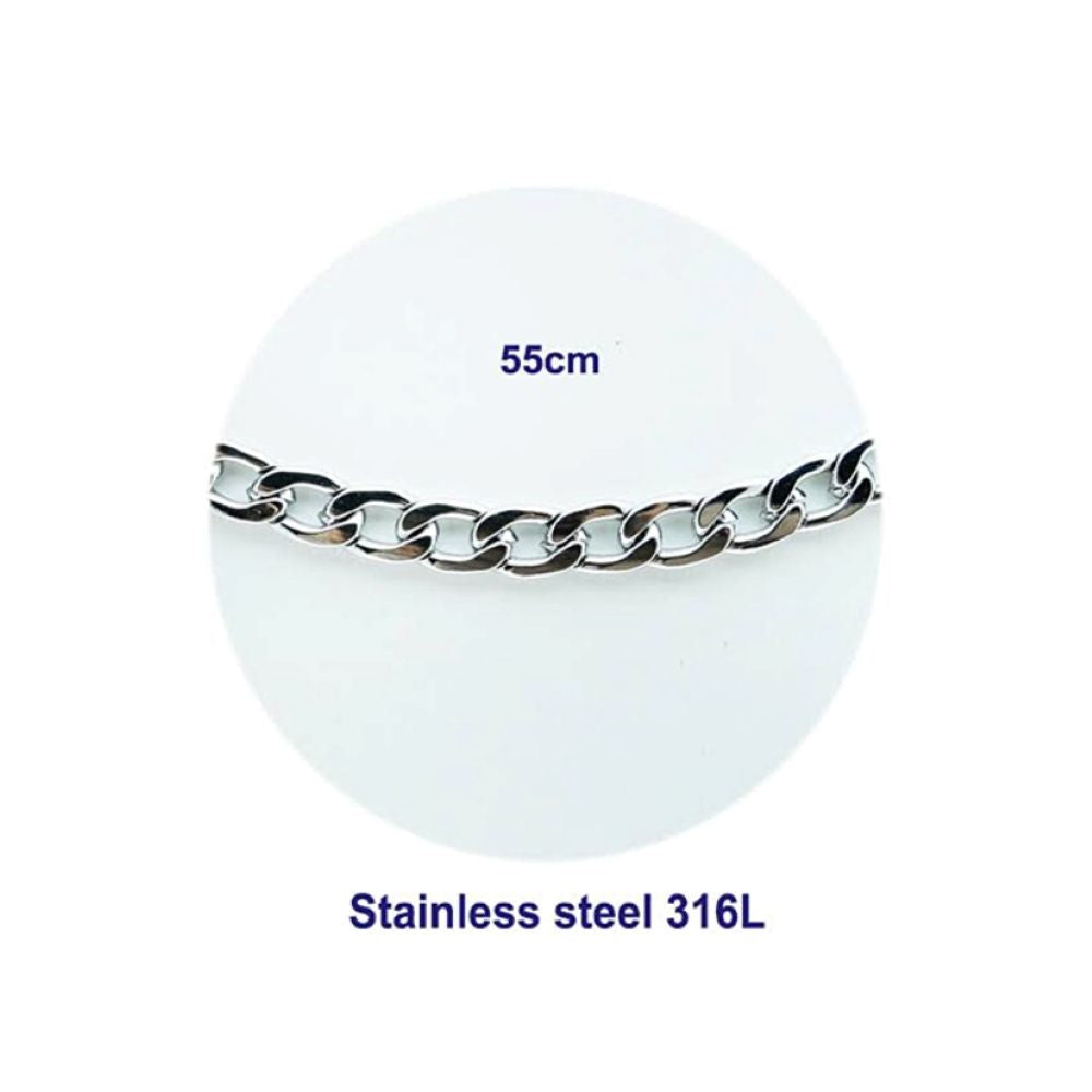 Stainless Steel Curb Chain Necklace