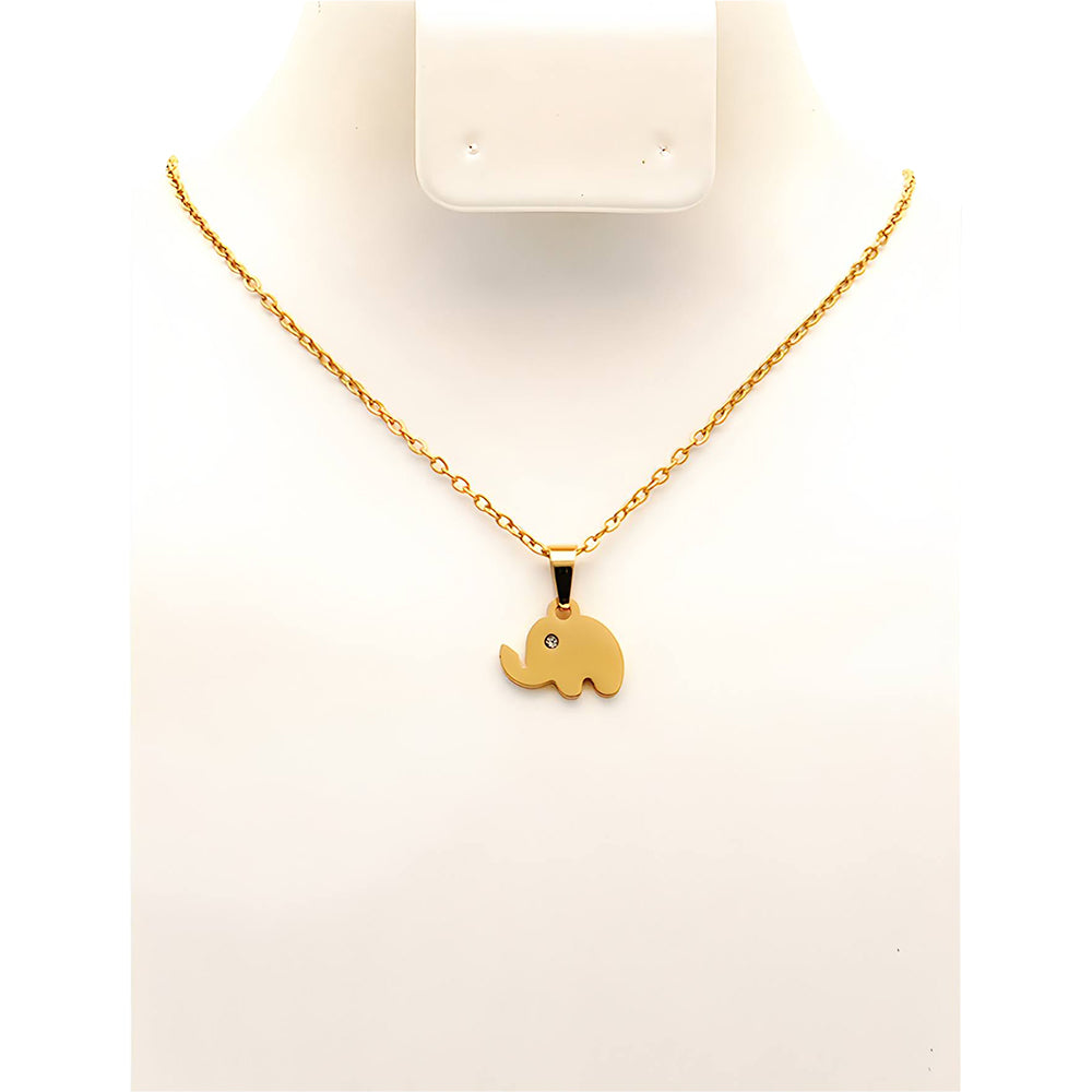 Stainless Steel Elephant Pendant Necklace