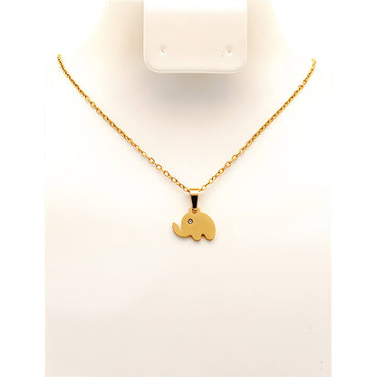 Stainless Steel Elephant Pendant Necklace