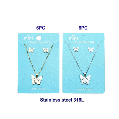 Stainless Steel Butterfly Pendant Necklace