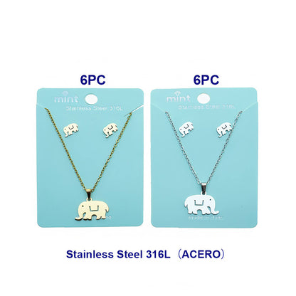 Stainless Steel Elephant Pendant Necklace