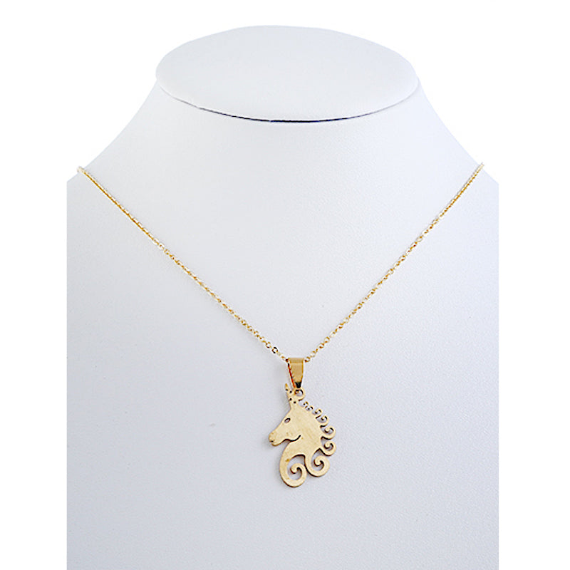 TN502G - Stainless Steel Unicorn Necklace