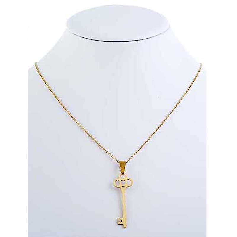 TN056G - Stainless Steel Key Necklace