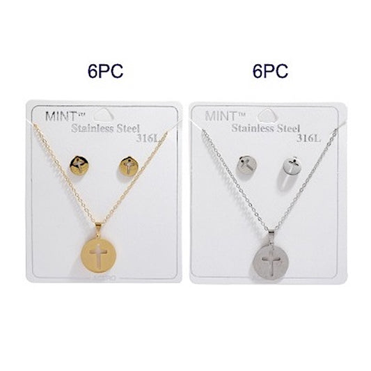 TN1051 - Stainless Steel Cross Necklace