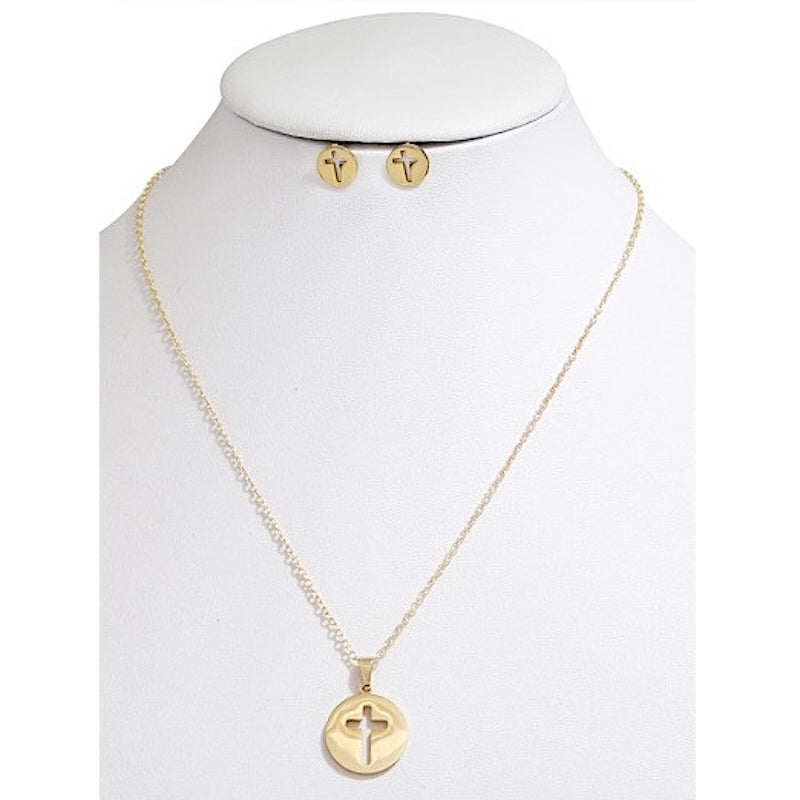 TN1051 - Stainless Steel Cross Necklace