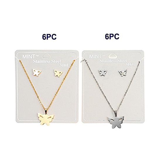 TN1174 - Stainless Steel Butterfly Necklace