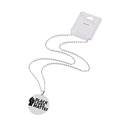 TN851 - Stainless Steel Black Lives Matter Necklace