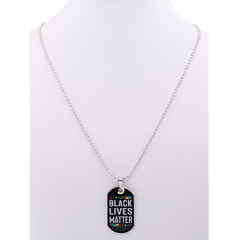 TN853 - Stainless Steel Black Lives Matter Necklace