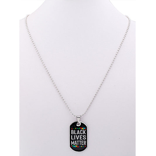 TN853 - Stainless Steel Black Lives Matter Necklace