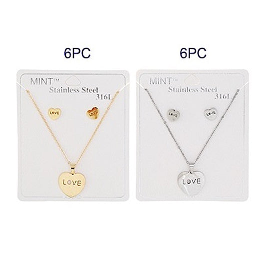 TN906 - Stainless Steel Heart Love Necklace