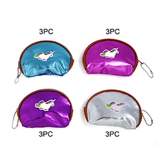 12 PCS Metallic Unicorn Coin Purse