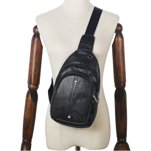 Brown Studded Leather Backpack