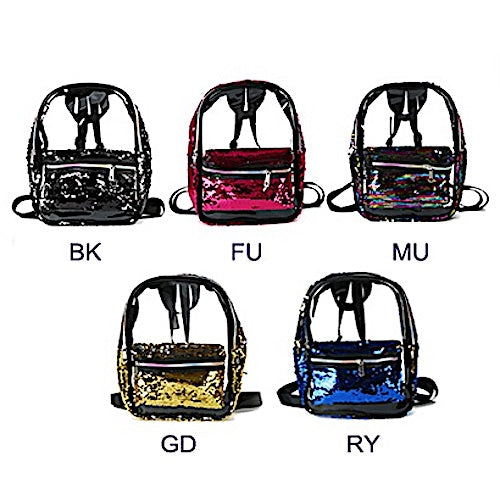 TP182 - Sequin Clear Backpack