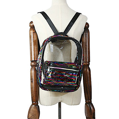 TP182 - Sequin Clear Backpack