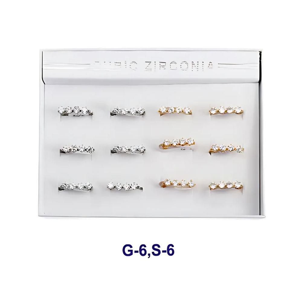 TR1472 - Stainless Steel Diamond Line Ring