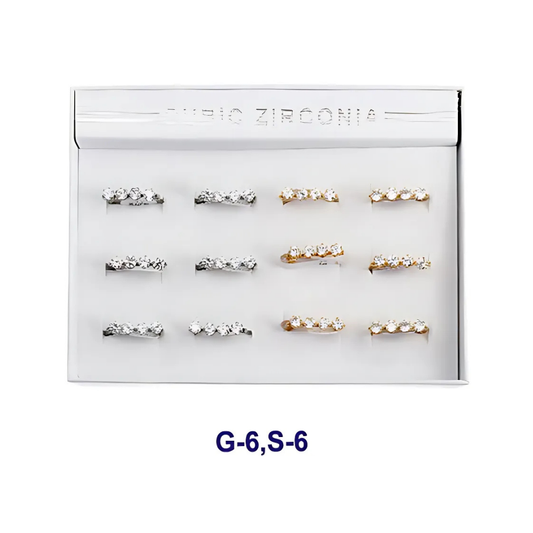 TR1472 - Stainless Steel Diamond Line Ring
